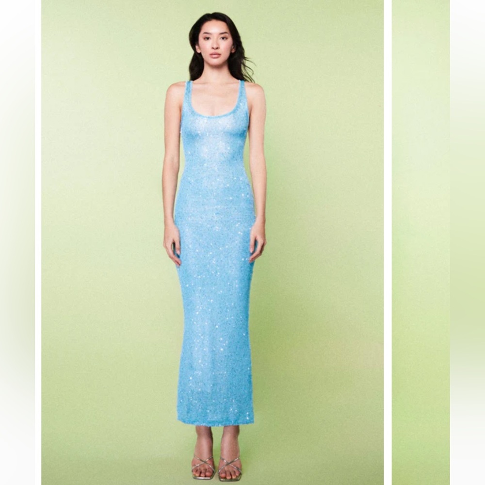 Asta Resort - Ana Dress Baia Blue Sequin